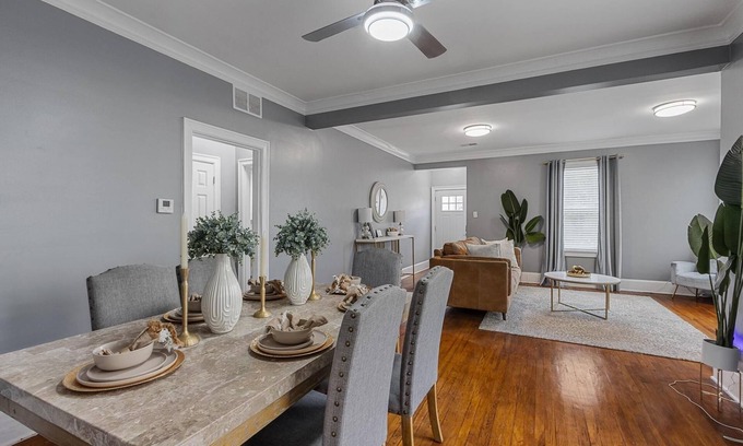 Vollintine-Evergreen House | Midtown Retreat: Pet-Friendly Escape with Private Deck