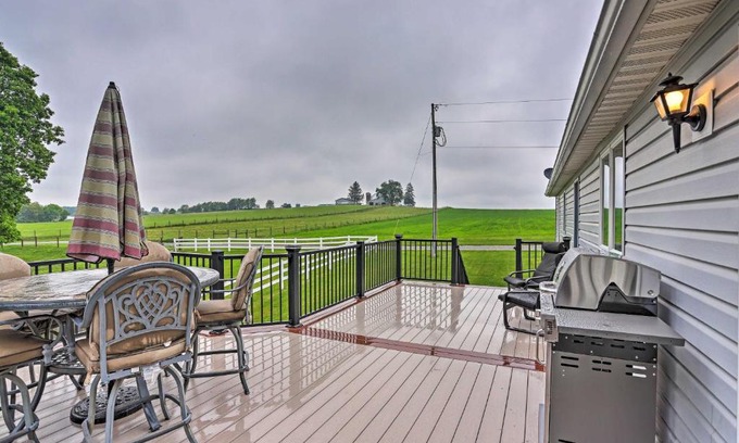 Millersburg House | Cozy Millersburg Retreat with Porch, Fire Pit & Spa Access