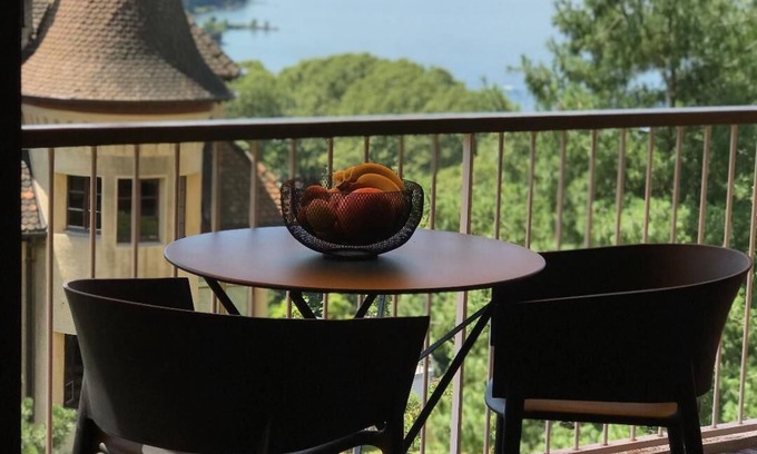 Thonon-les-Bains Apartment | Direct Port Access: Cozy Miniloft with Ocean View & Pool