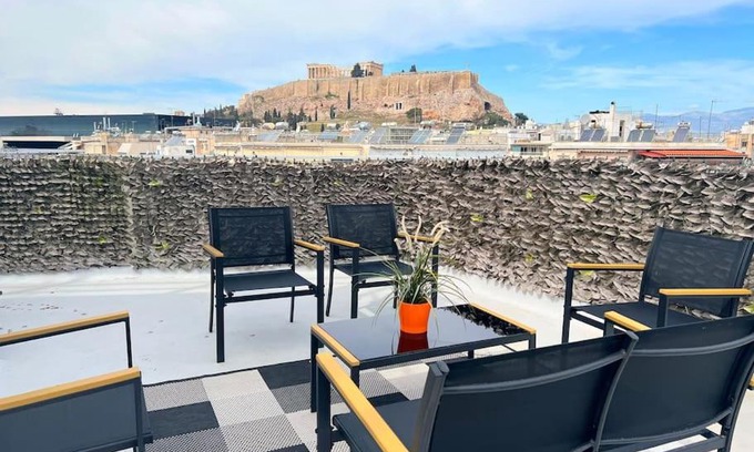 Athens City Centre Apartment | Elegant 5BDR Apartment with Terrace & Acropolis View