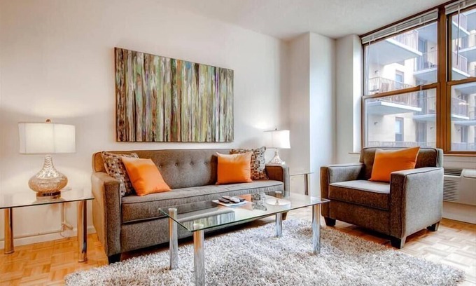 Hoboken Apartment | Convenient 2 BR Retreat with Playground and Gym Access
