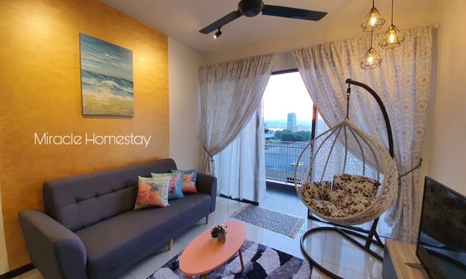 Kampung Bagan Dalam Condo | Comfortable Stay for 4 at Miracle in Butterworth
