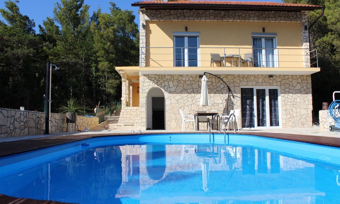 Benkovac House | Tranquil Retreat with Pool in Serene Forest Setting