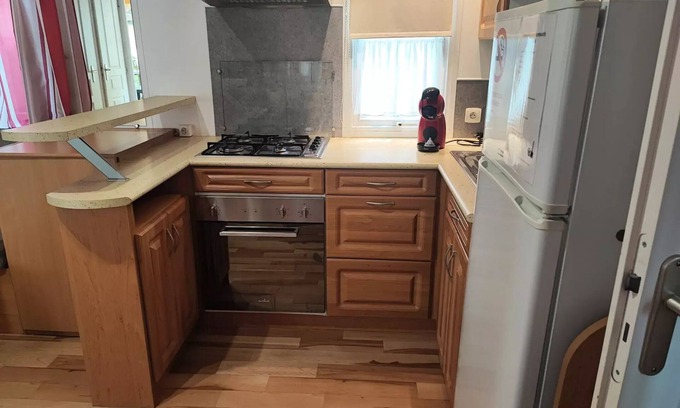 Saint-Cyprien House | Mobile home 2 bedrooms, tv, air conditioning, covered terrace 4 persons