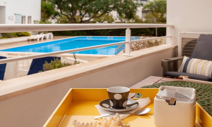 Santa Luzia Apartment | Modern 2 Bedroom Apartment with Pool Steps from the Beach