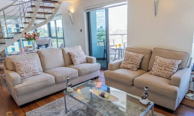 Kilimani Apartment | Modern 2-Bedroom Duplex Apartment with Free Parking