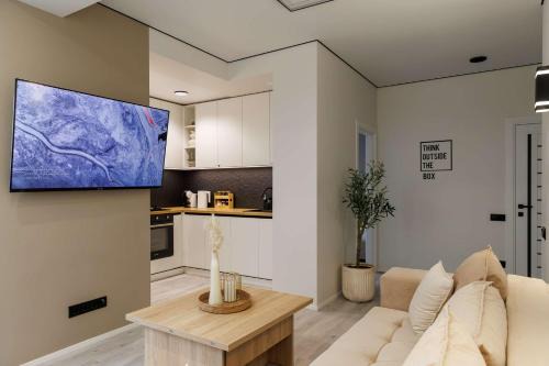 Chisinau Apartment | Modern 2-BR Balcony-View Apartment with Coffee Station and more - GrandStay