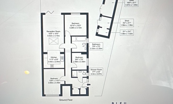 Fryent Apartment | Modern 3 Bed room Apartment with 4 Beds and 2 Full Bathrooms - Sleeps 6