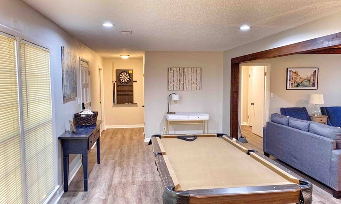 Decatur House | Decatur Dream: Chic Home with Pool Table & Family Amenities