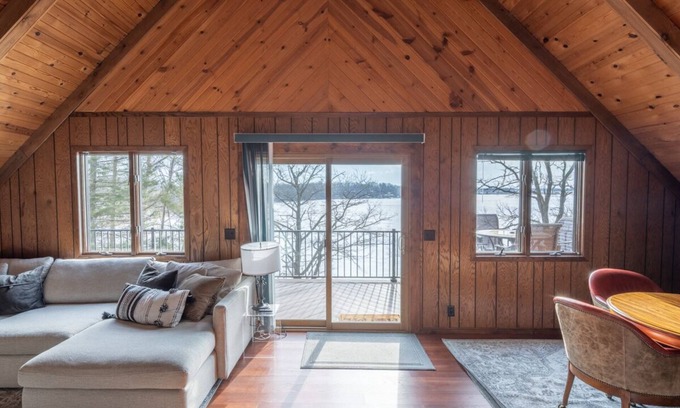 Sturgeon Lake Cabin | Beautiful A-Frame Cabin with Breathtaking Sunrise Lake Views