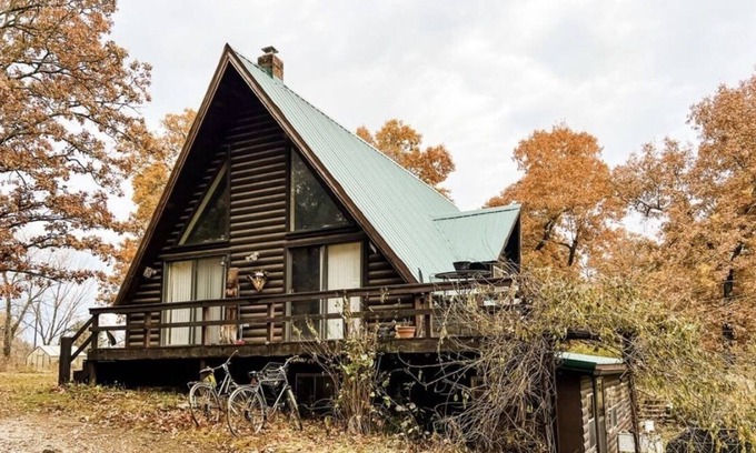 Stockton Cabin | Inviting Modern A-Frame Cabin by a Tranquil Pond