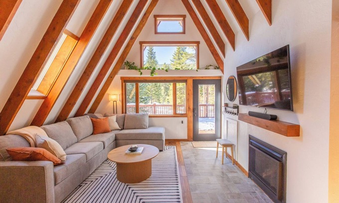 Blue River Cabin | Modern A Frame in Breck ~ Sauna ~ Spa ~ Views