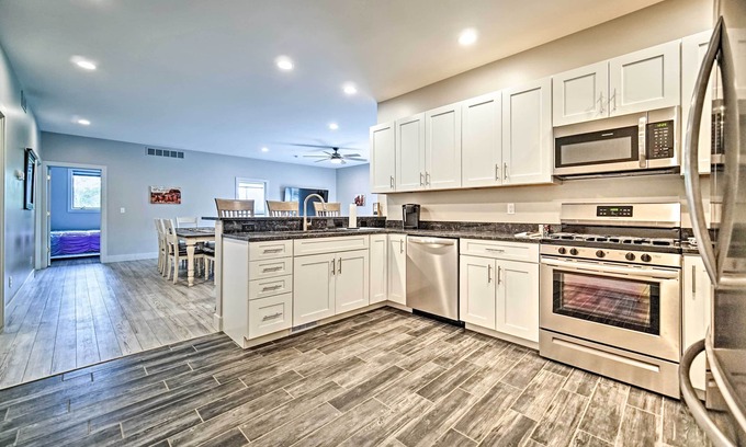Grass Lake Apartment | Stylish Apartment with Deck: 9.8 Rated, Near Grass Lake!
