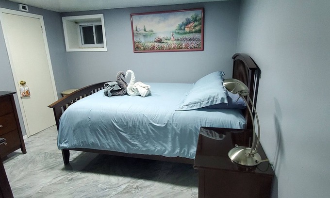 Hasbrouck Heights Apartment | Stylish Basement Retreat near NYC, American Dream & Metlife