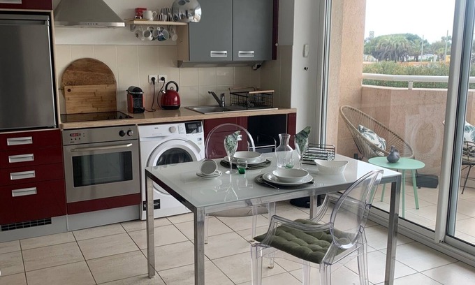 La Cote Radieuse Apartment | Modern Beach Apartment with Pyrenees Views and Pool
