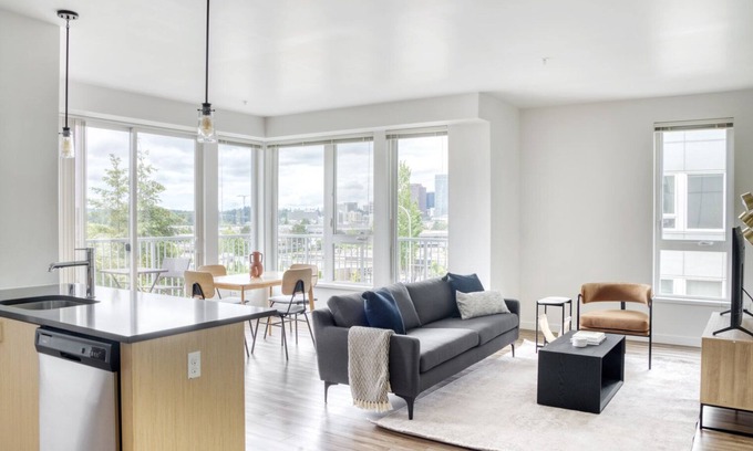 Wilburton Apartment | Modern 2BR Bellevue Retreat with Gym & Pet-Friendly Amenities