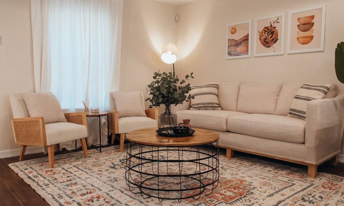 Edinburg Apartment | Stylish Boho Apartment with King Bed - Top Rated Stay!