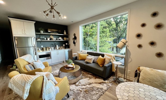 Saugatuck House | Modern Adult-Only Retreat with Sunset Views Near Downtown