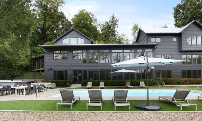 Berrien Springs House | Stylish Country Retreat with Pool, Hot Tubs & Ocean Views