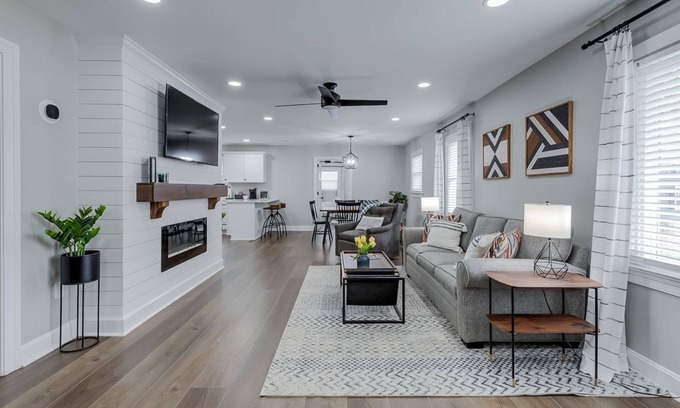 Simpsonville House | Exceptional Modern Farmhouse with Pool in Downtown Simpsonville