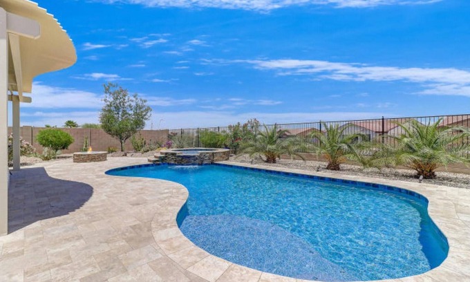 Montecito in Estrella House | Modern Oasis with Heated Pool, Spa & Mountain Views