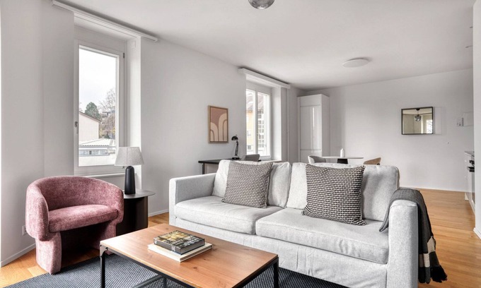 Horgen District Apartment | Modern Horgen 2.5 Room: Pet-Friendly & Steps from Market