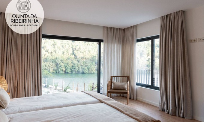 Cinfaes House | Modern Retreat by Waterfall with Douro River Views