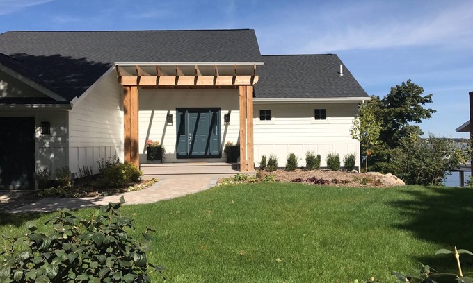 Whitehall House | Elegant Lakefront Home with Dock and Private Plunge Pool