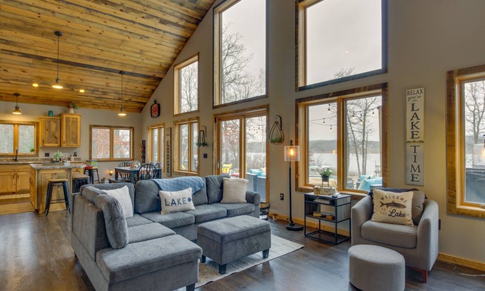 Nevis House | Exceptional Modern Lakeside Chalet with Hot Tub & Dock Access
