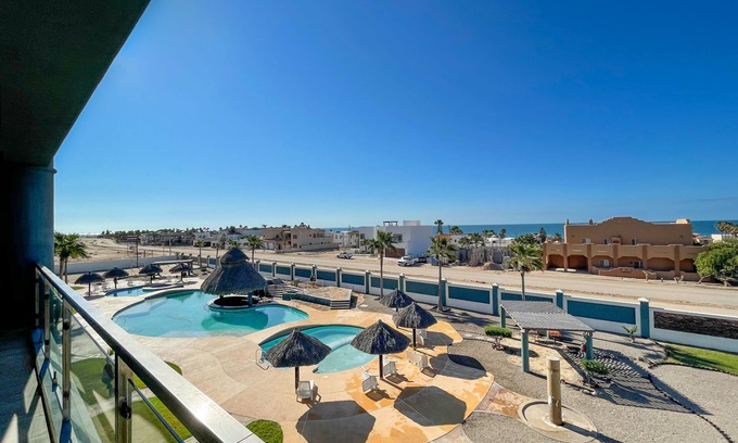 Las Conchas Condo | Trendy Linda Vista Condos with Ocean View & Pool Access