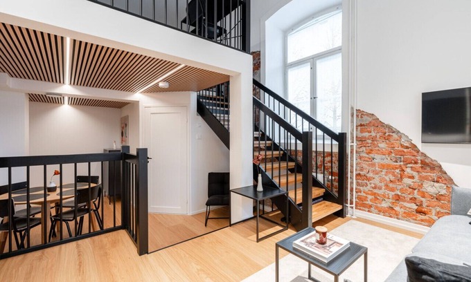 Tampere Apartment | Modern loft apartment in historical building next to Tampere downtown and Lake Pyhäjärvi