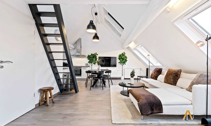 Ville Haute Apartment | Inviting 1BR Loft in Ville-Haute with Spa & Kitchen