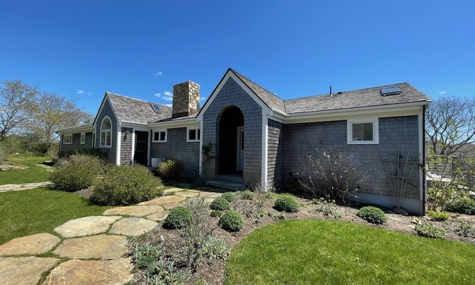 Chilmark House | Modern Waterview Home with Private Beach Access & Pool