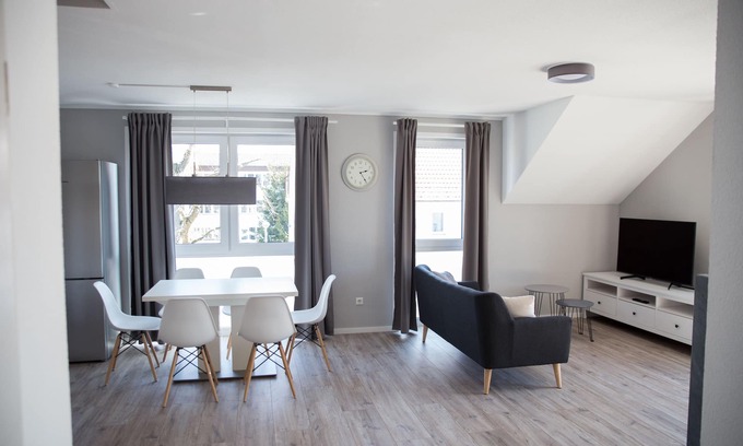 Trossingen Apartment | Modern Apartment with Rooftop Terrace & Cozy Fireplace