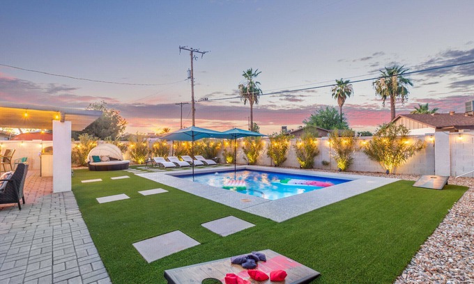 Cox Heights House | Elegant Scottsdale Retreat with Heated Pool and Hot Tub