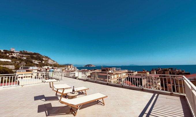 Pozzuoli Apartment | Modern Penthouse with Stunning Ocean View of Capri and the Gulf