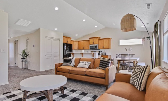 Caldwell House | Chic Sage Farmhouse: Pet-Friendly 3-Bedroom Escape