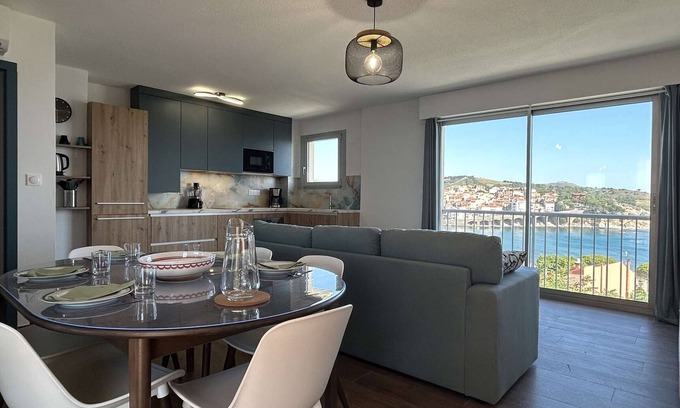 Banyuls-sur-Mer Apartment | Modern T3 with air conditioning and parking, 200m from the beach