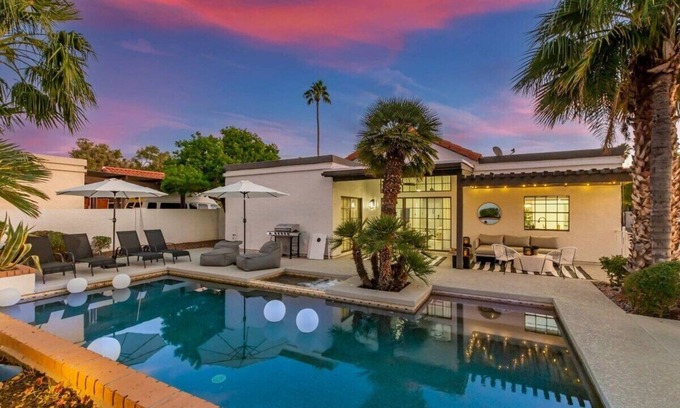 Santiago House | Modern-terranean Oasis with Pool, Spa & Game Room Fun