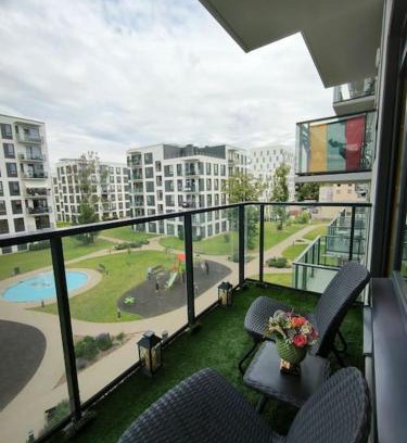 Vilnius Apartment | Modern Urban Retreat & Private Parking