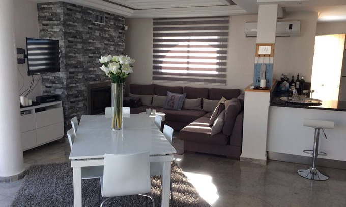 Aghir Villa | Modern Villa with Pool and Ocean View Steps from the Beach