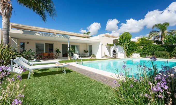 Ragusa Villa | Modern Villa with Pool: Steps from the Sea and City