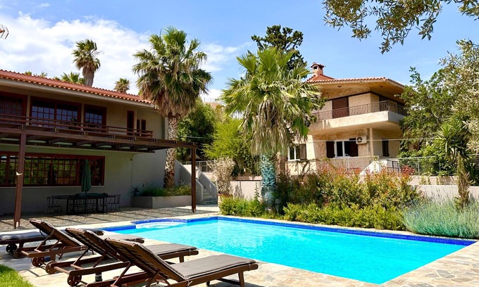 Keratea Villa | Tranquil Villa with Private Pool Near Athens Airport