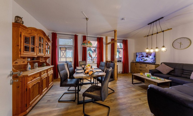 Wernigerode Apartment | Modern Apartment in Restored Timber House with Spa Access