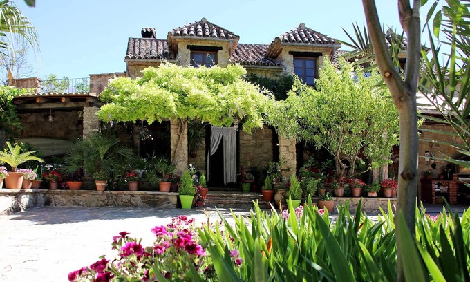 Jimera de Libar House | Discover Molino Rodete: Poolside Retreat with Fireplace