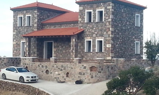 Mithimna Villa | Molivos Castleview Villa with Oceanfront Family Comfort