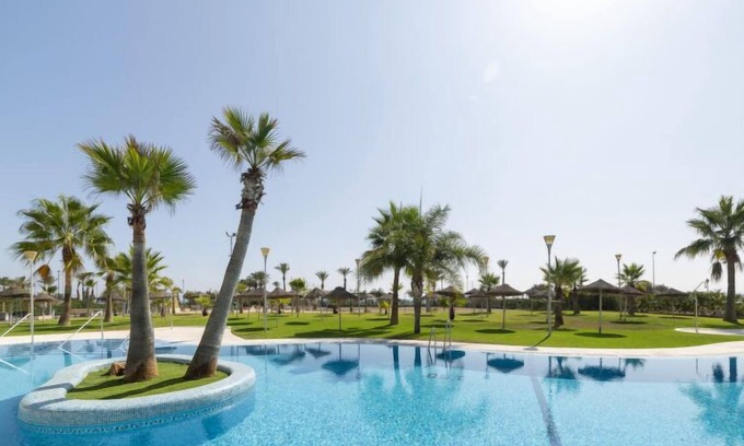 Roquetas de Mar Apartment | Oceanfront Monaco 01 by Interhome with Pool & Spa Access