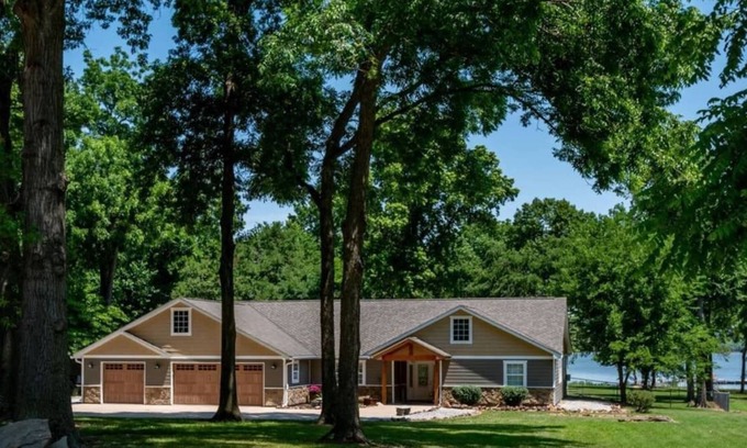 Afton House | Monkey Island waterfront w/ private 2-slip dock, 250' shoreline, and hot tub
