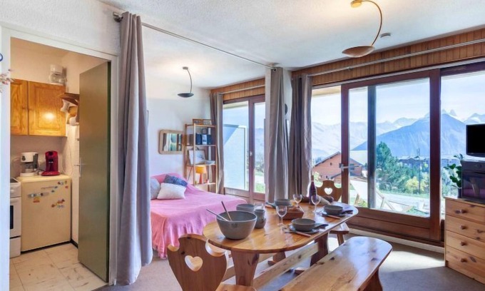 La Toussuire Apartment | Relaxing Lake View Retreat: Mont Charvin by Interhome