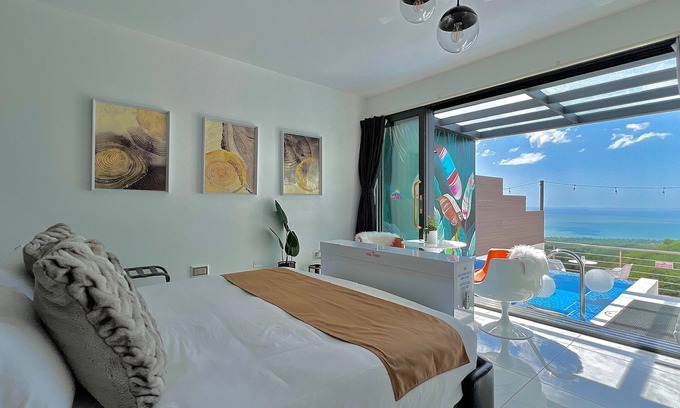 Pinales Apartment | Montaña Suite: Private Heated Pool & King Bed for Adults